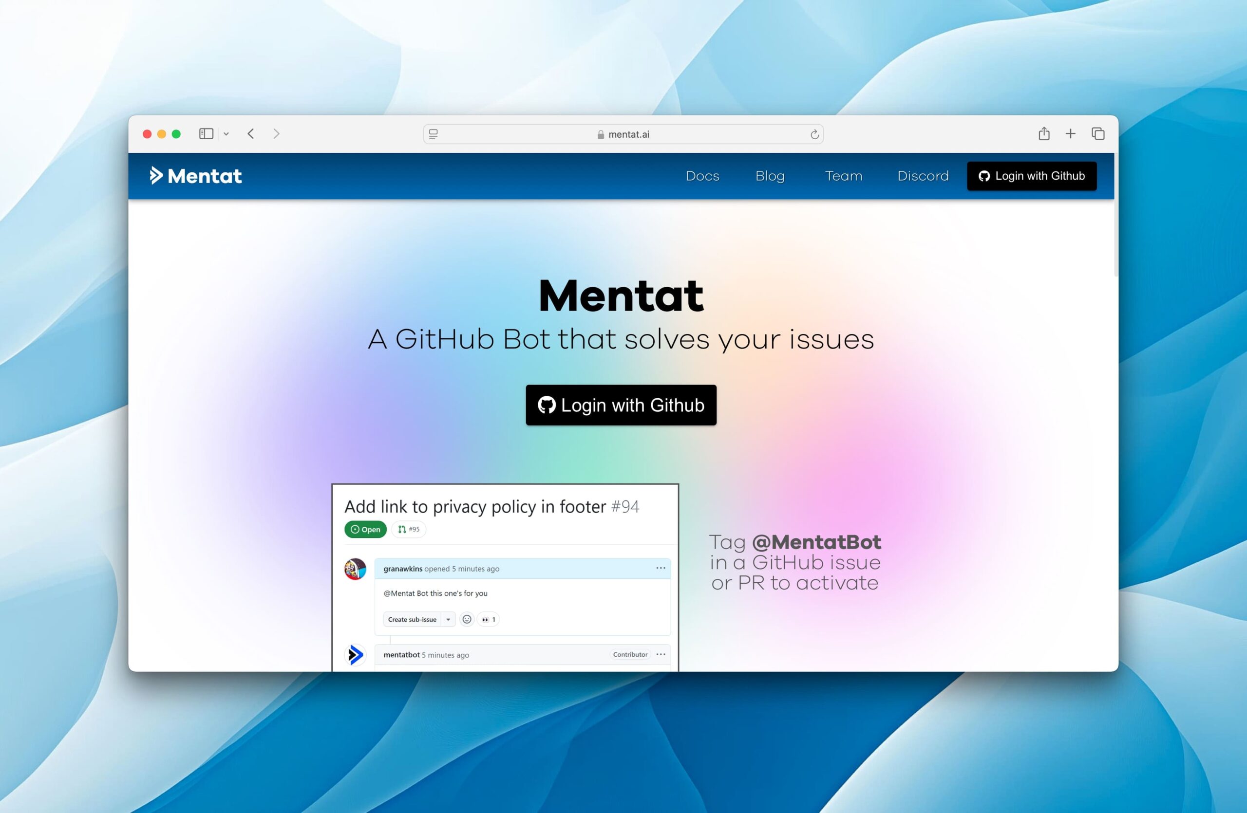 Mentat screenshot