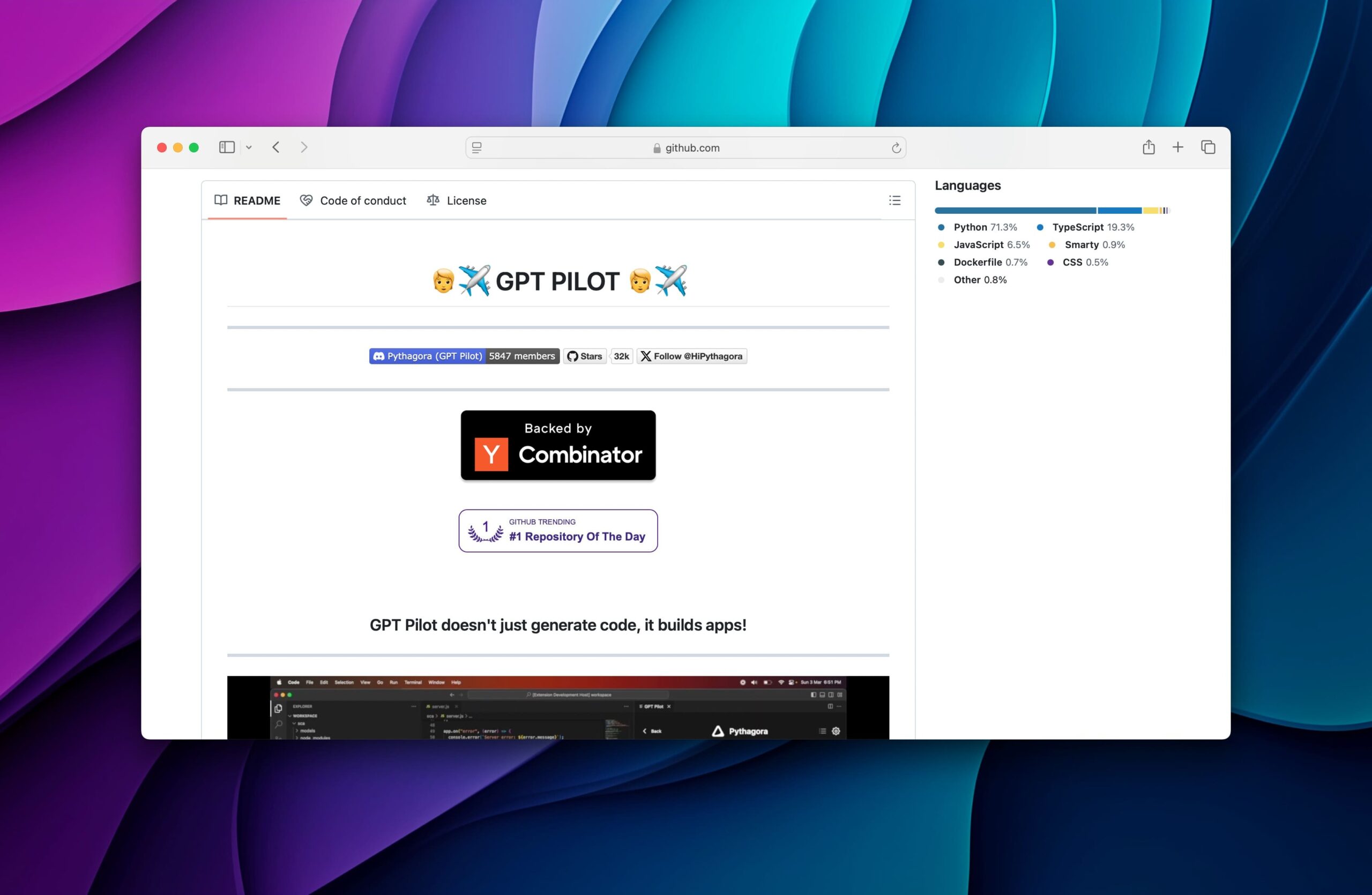 GPT-Pilot screenshot
