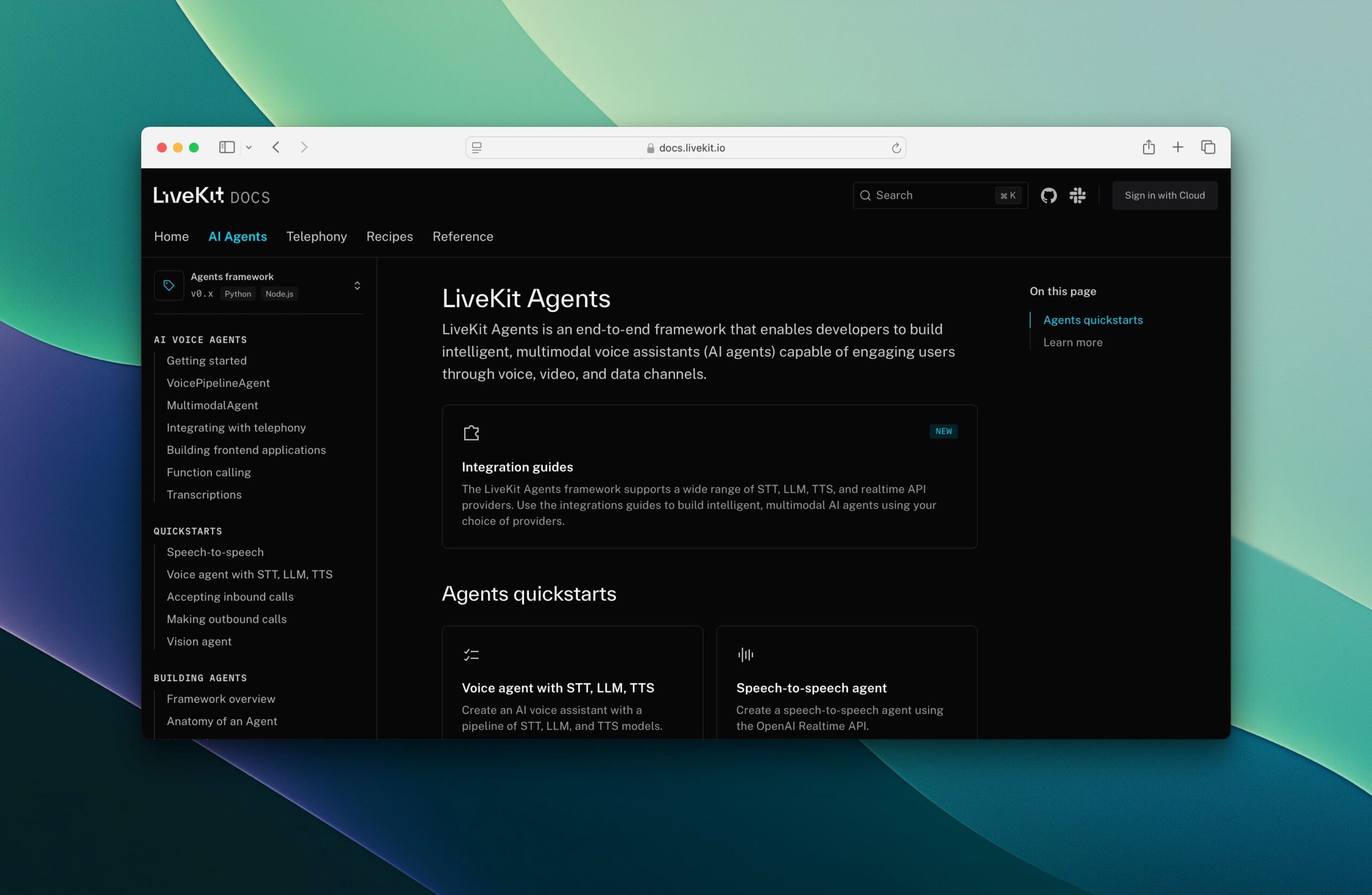 LiveKit Agents screenshot