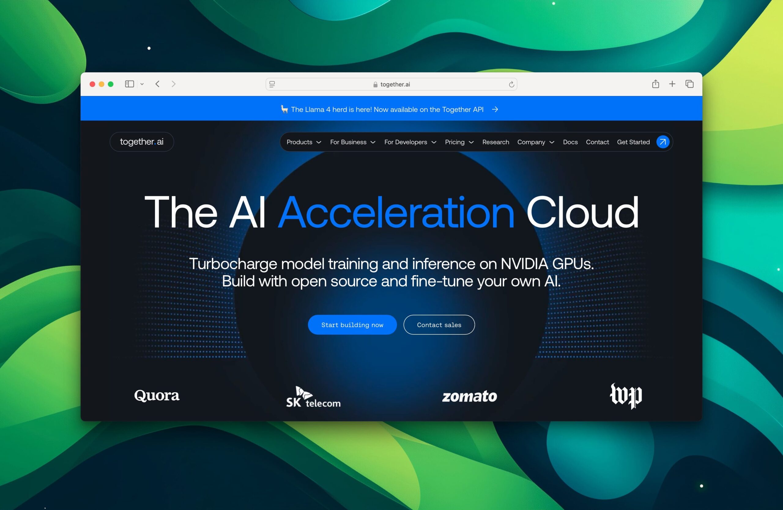 Together AI screenshot